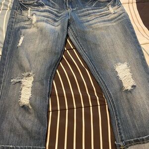 Almost Famous Blue Distressed Boyfriend Jeans